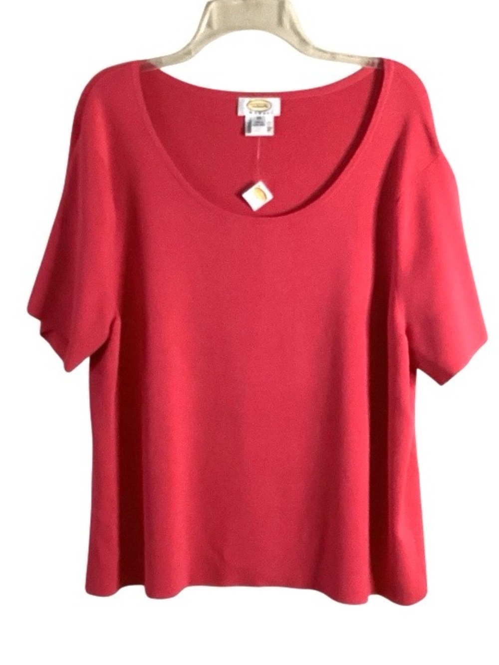 Talbots Women's Scoop Neck Short Sleeve Top Pink 3X NWT
